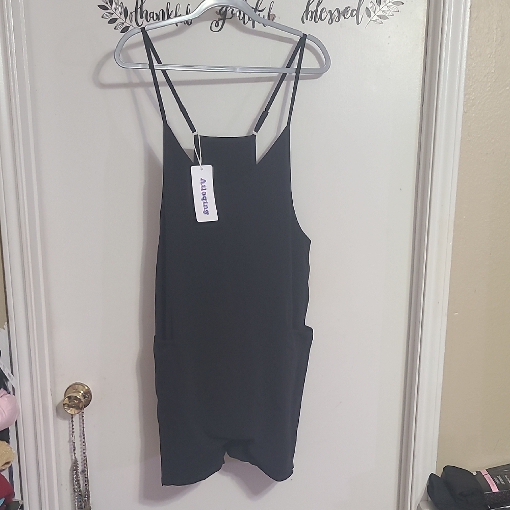 Black Sleeveless Romper